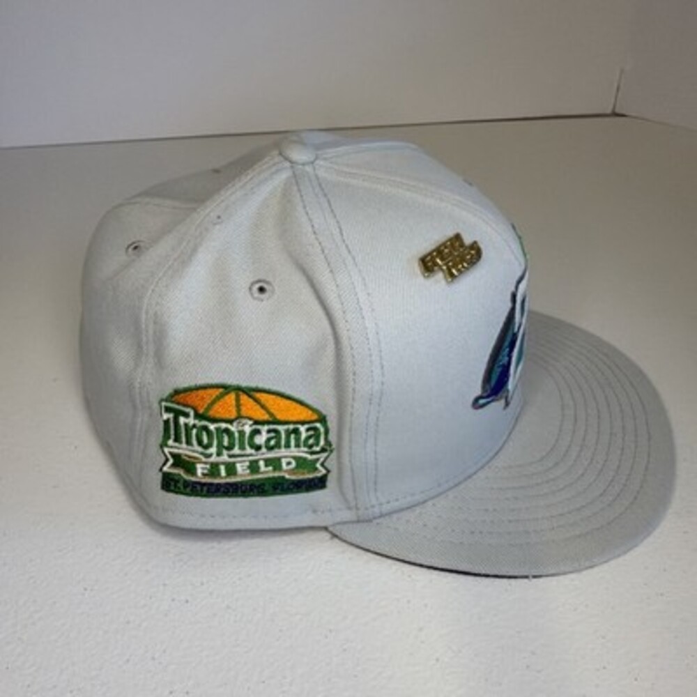 New Era 5950 Tampa Bay Rays 25th Anniversary Season Fitted Cap Size 8 - Picture 3 of 6